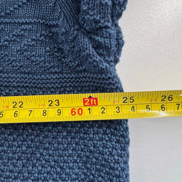 Y2K/90s Vintage Woolrich Mens Cotton Geometric Pattern Navy Sweater Size XL - Picture 5 of 7